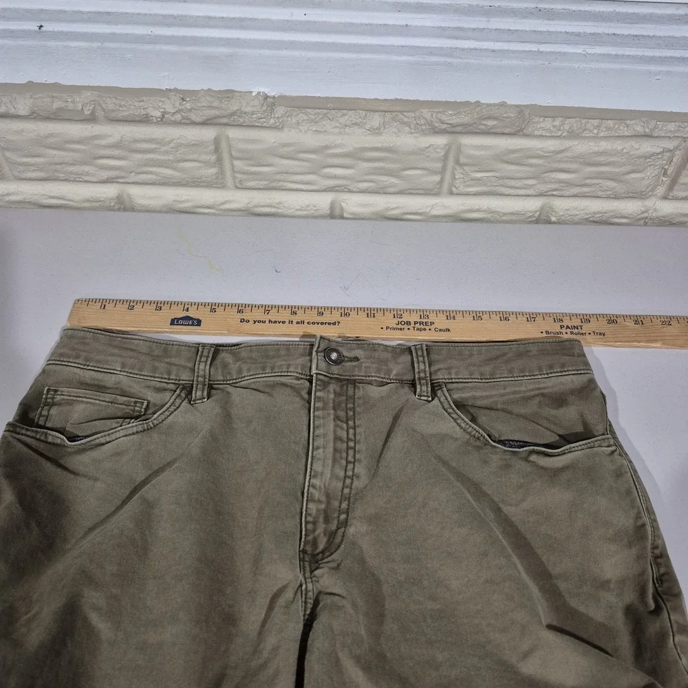 Flint & Tinder Pants Mens 36x32 Green Slim Fit 365 Five Pocket Stretch Huckberry